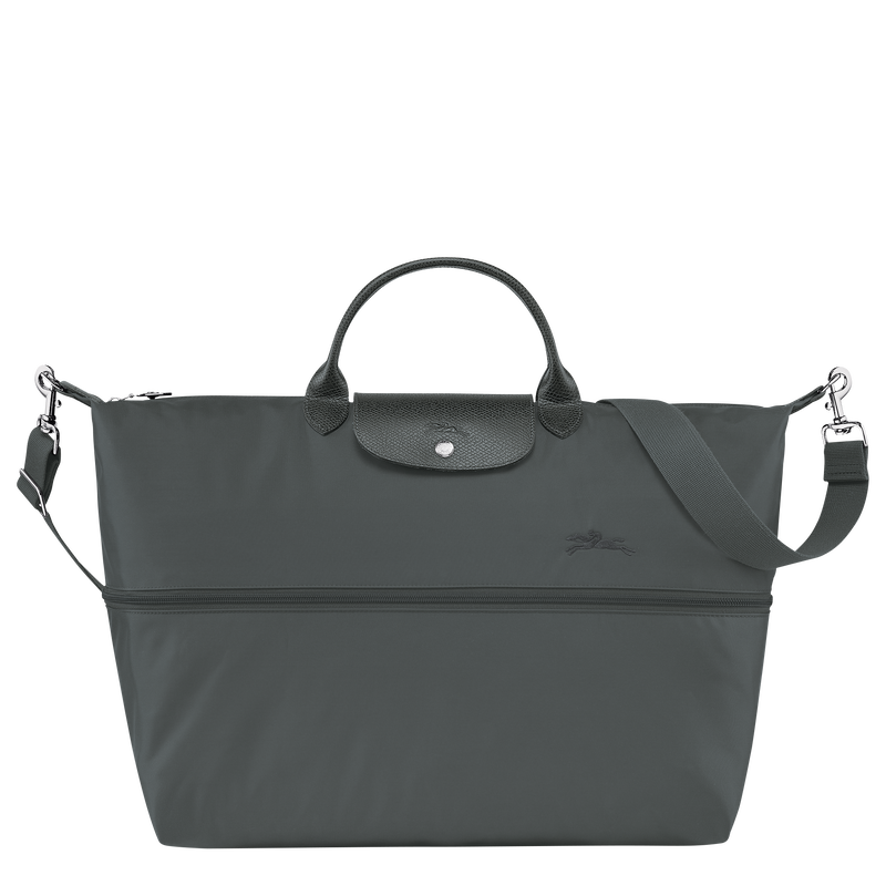 Le Pliage Green Travel bag expandable Graphite - Recycled canvas