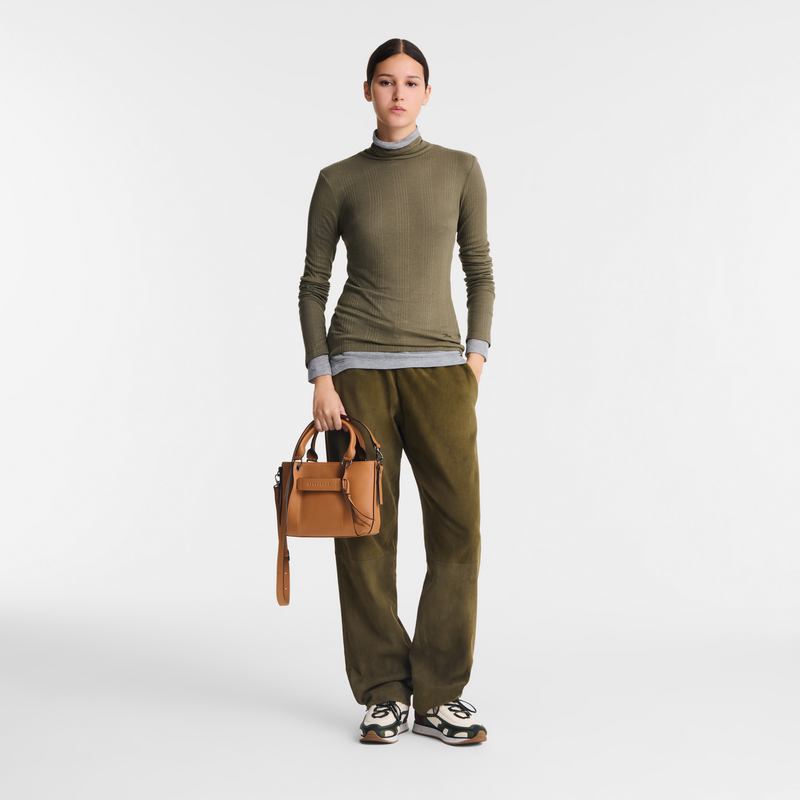 Longchamp 3D S Handbag Natural - Leather