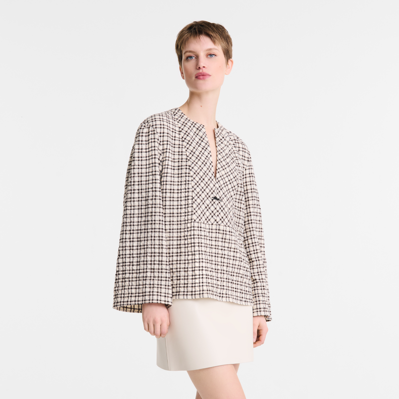 Blouse Ecru - Jacquard cotton