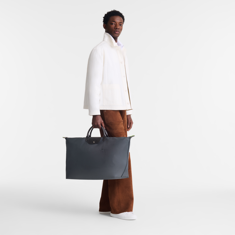 Le Pliage Green XL Travel bag Graphite - Recycled canvas