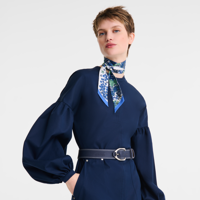 Le Pliage Xtra Ladies' belt Navy - Leather