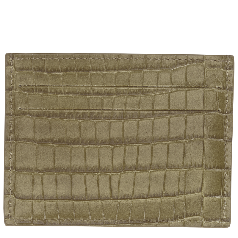 Longchamp Pocket Card holder Olive - Leather