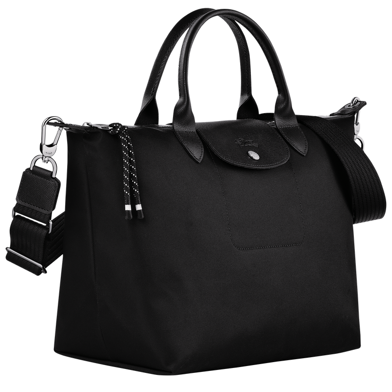 Le Pliage Energy L Handbag Black - Recycled canvas