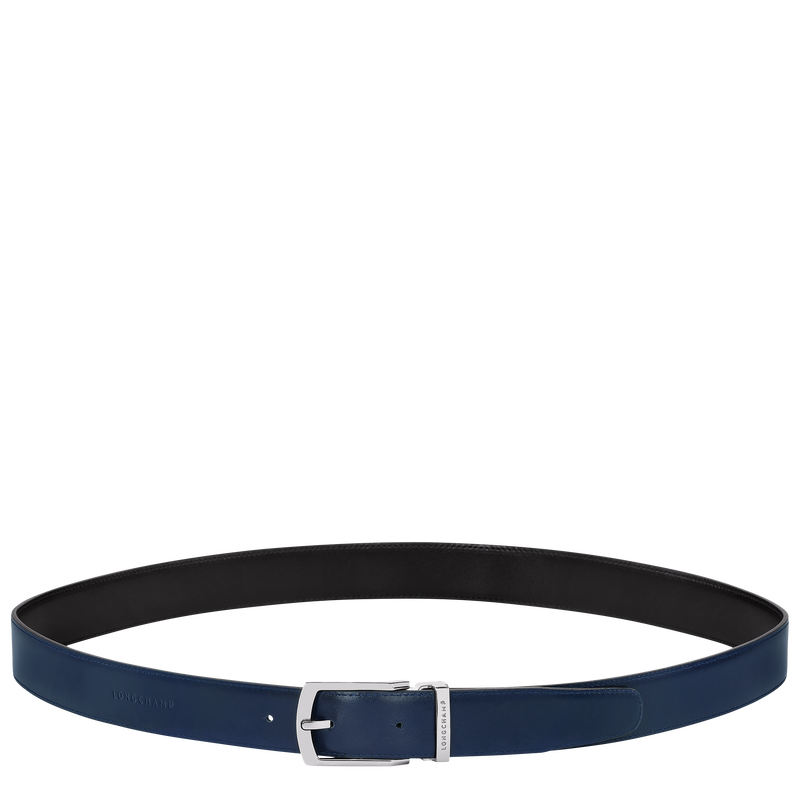 Delta Box Men's belt Black/Navy - Leather
