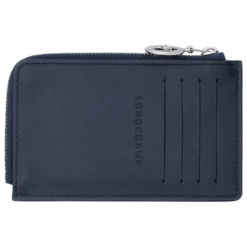 Le Pliage Xtra Card holder Navy - Leather