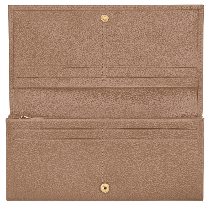 Le Foulonné Long continental wallet Biscuit - Leather