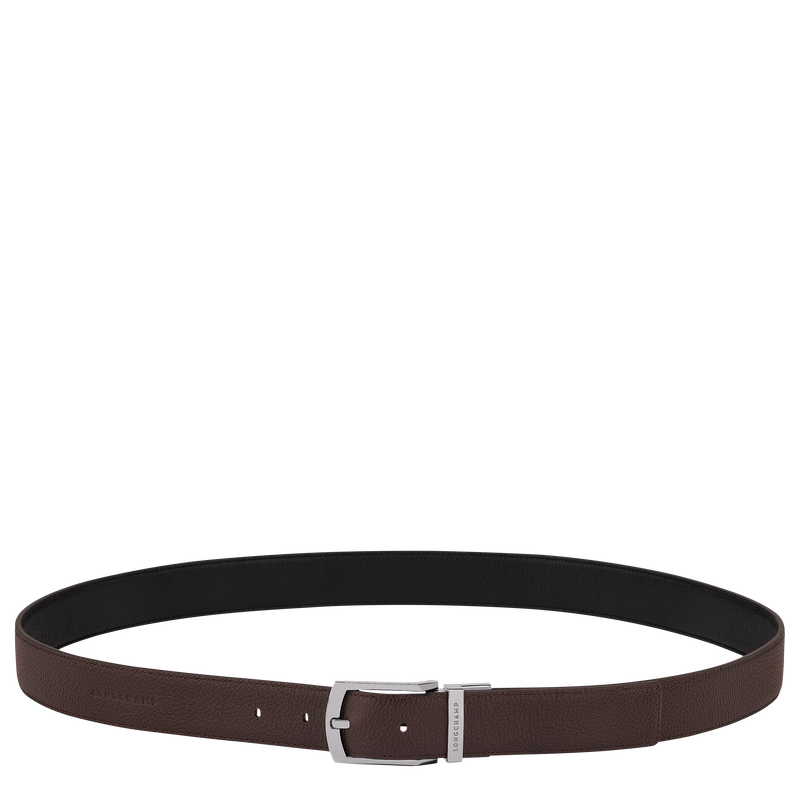 Le Foulonné Men's belt Mocha/Black - Leather