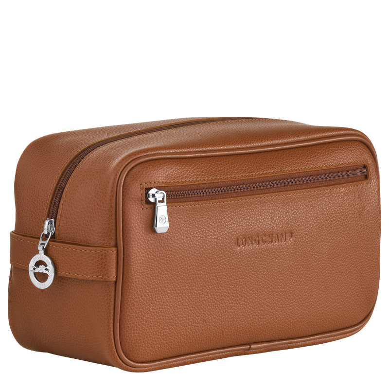 Le Foulonné Toiletry case Caramel - Leather