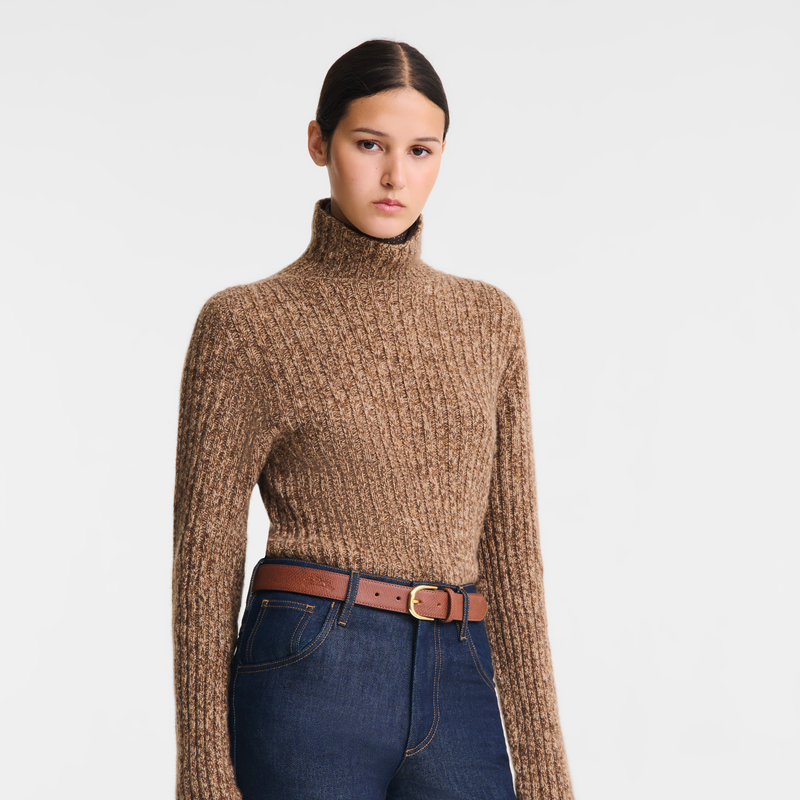 Le Pliage Original Ladies' belt Cognac - Leather