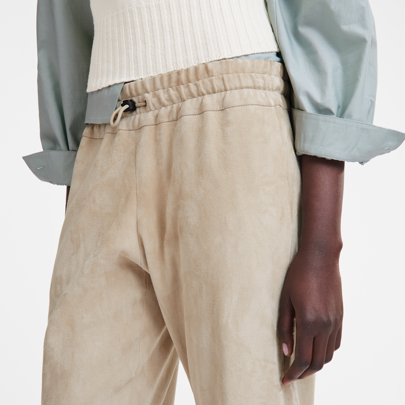Leather straight pants Linen - Leather