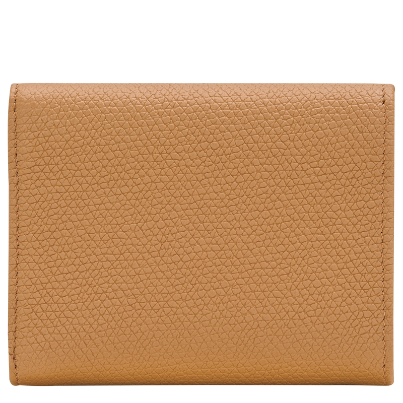 Le Roseau Compact wallet Walnut - Leather