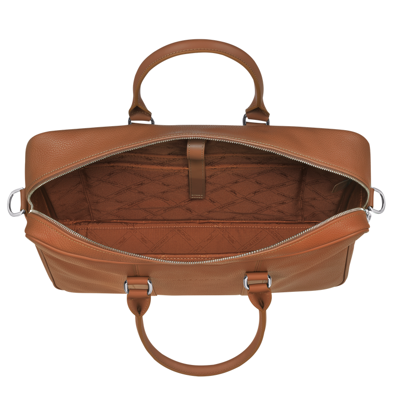 Le Foulonné M Briefcase Caramel - Leather
