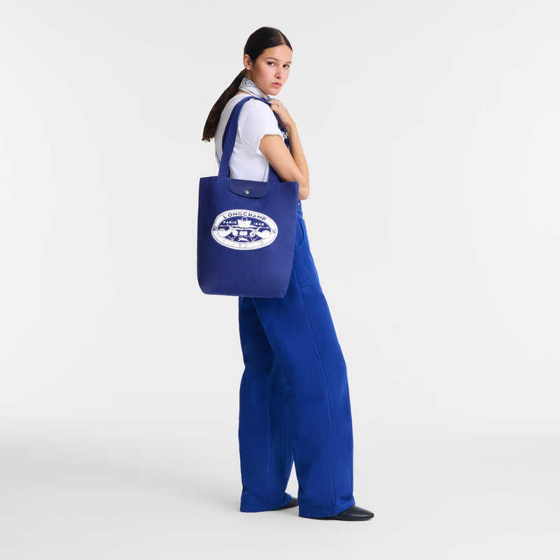 Le Pliage Collection M Tote bag Cobalt - Canvas