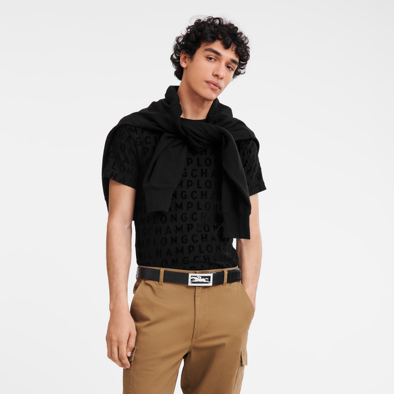 Delta Box Men's belt Black - Leather