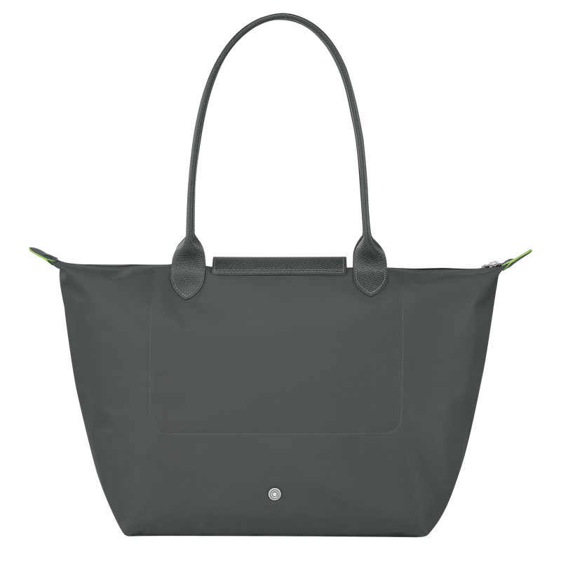 Le Pliage Green L Tote bag Graphite - Recycled canvas