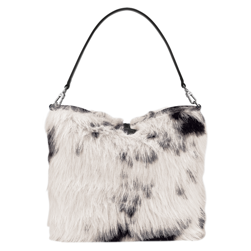 Le Roseau M Hobo bag Black/White - Canvas