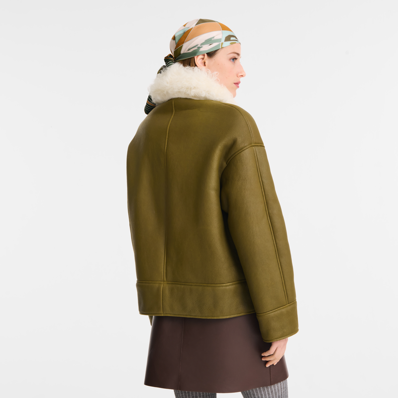 Coat Olive - Leather