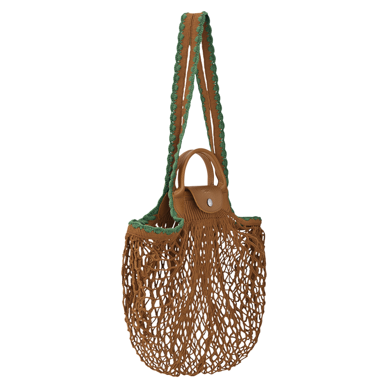 Le Pliage Collection L Mesh bag Tobacco - Canvas