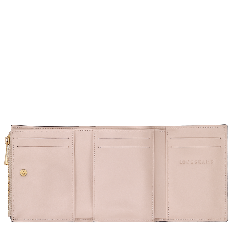 Épure Compact wallet Petal Pink - Leather