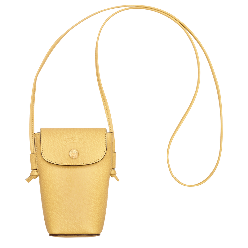 Épure Phone case with leather lace Yellow Chick - Leather