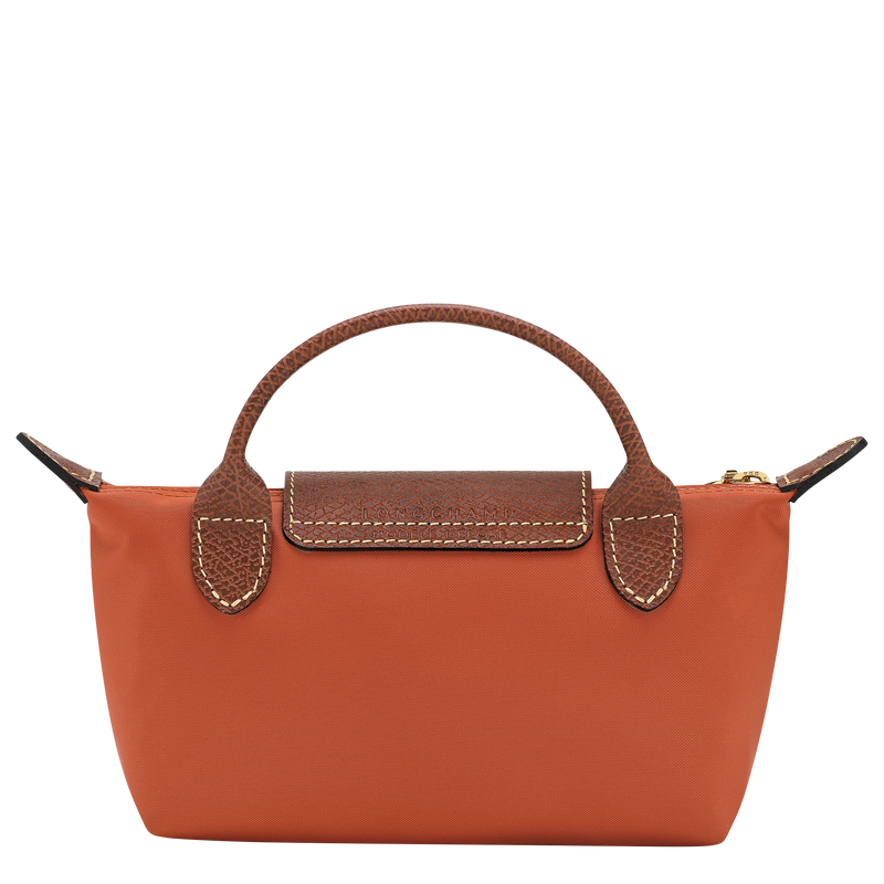 Le Pliage Original Pouch with handle Brick - Recycled canvas