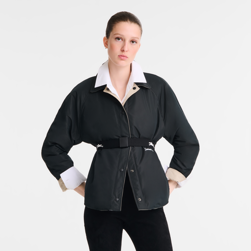 Padded blouson Black/Paper - Technical taffeta