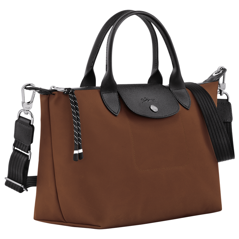 Le Pliage Energy S Handbag Chocolate - Recycled canvas