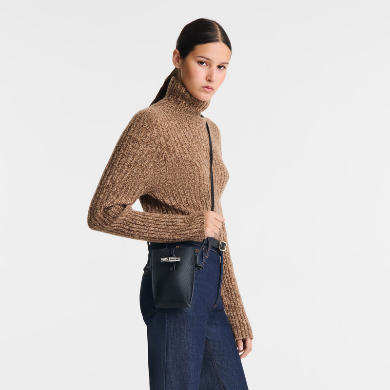 Le Roseau Phone case Black - Leather