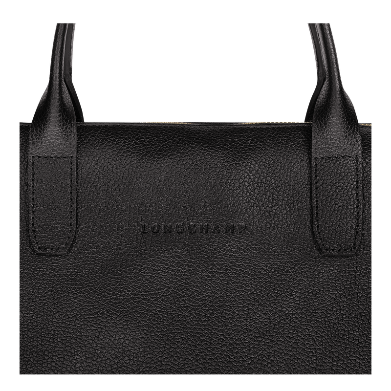 Le Foulonné S Briefcase Black - Leather