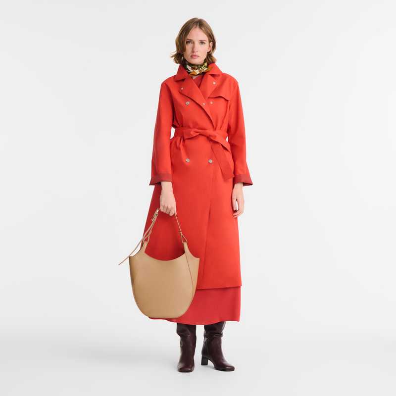 Le Foulonné L Hobo bag Biscuit - Leather