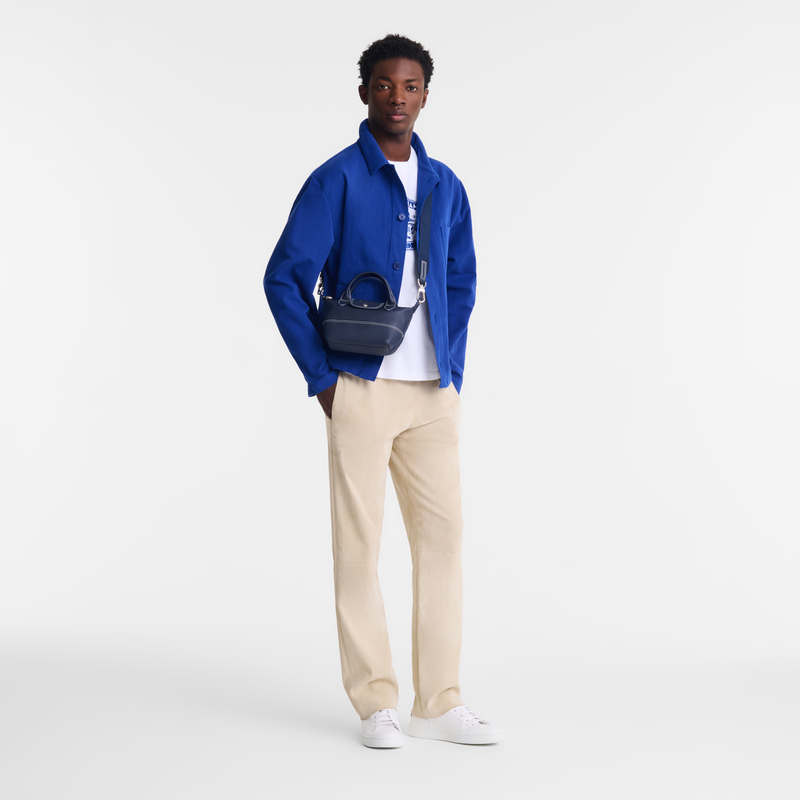 Le Pliage Xtra XS Handbag Navy - Leather