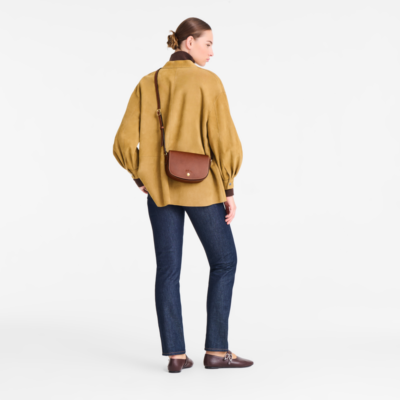 Épure S Crossbody bag Brown - Leather