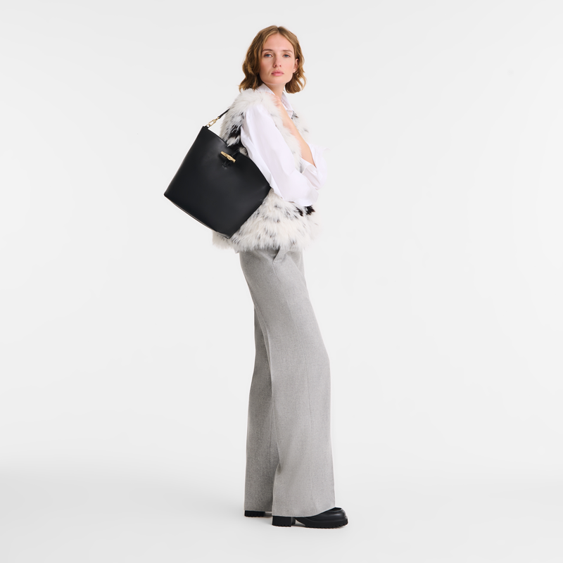 Le Roseau M Hobo bag Black - Leather