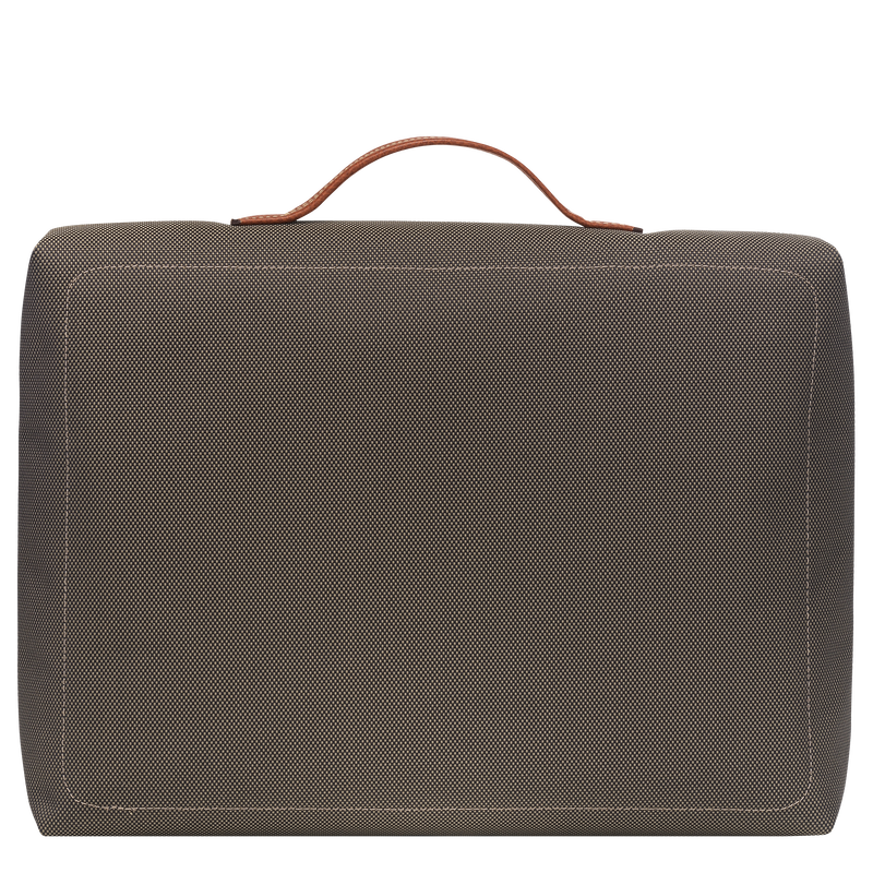 Boxford S Briefcase Brown - Recycled canvas