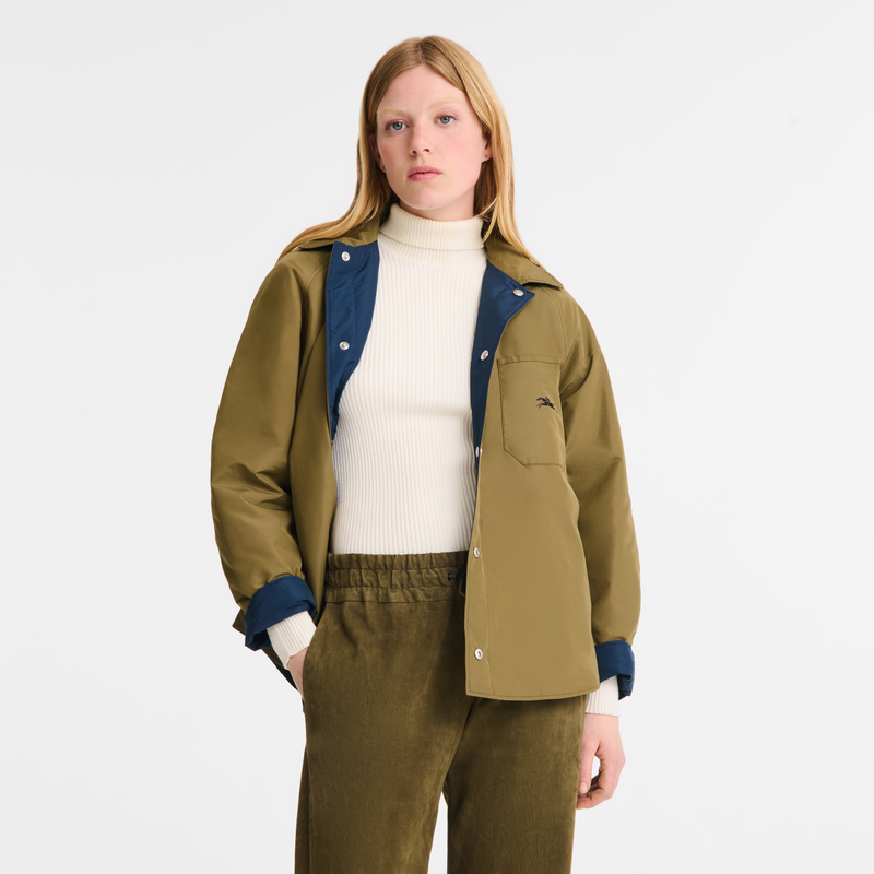 Padded blouson Navy/Artichoke - Technical taffeta