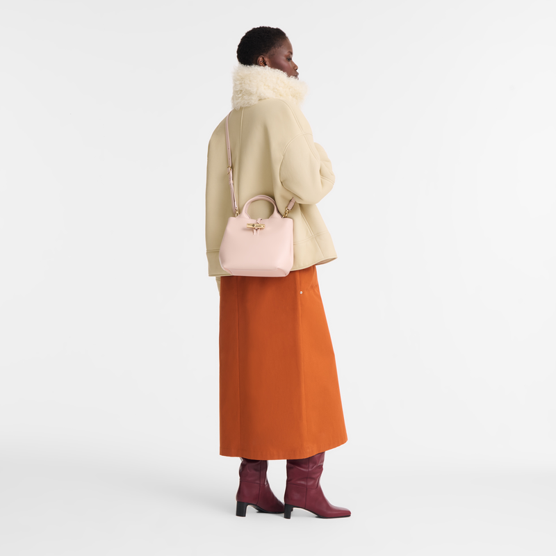 Le Roseau S Handbag Petal Pink - Leather