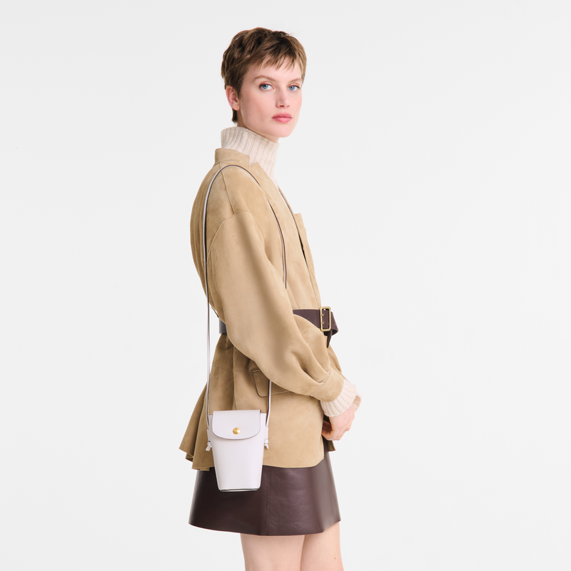 Épure Phone case with leather lace White - Leather