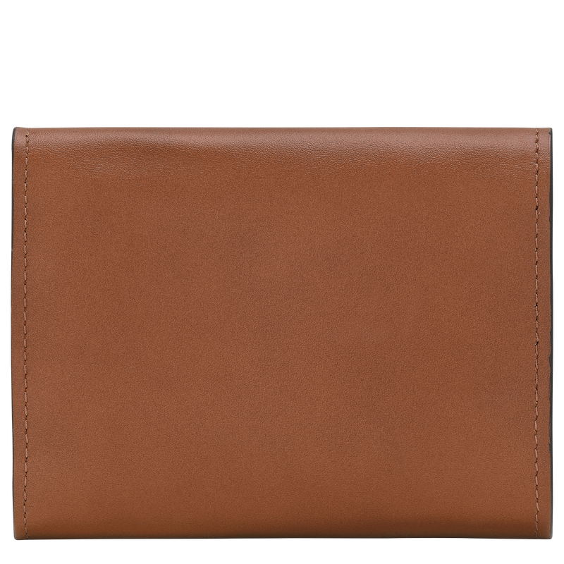 Épure Compact wallet Cognac - Leather
