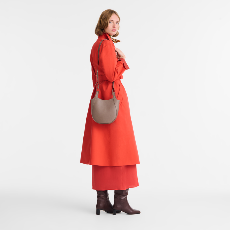 Le Foulonné S Crossbody bag Taupe - Leather