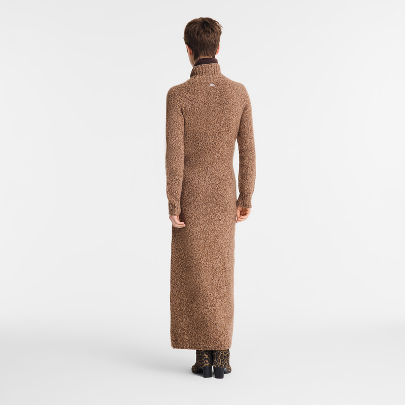 Long dress Chocolate - Knit