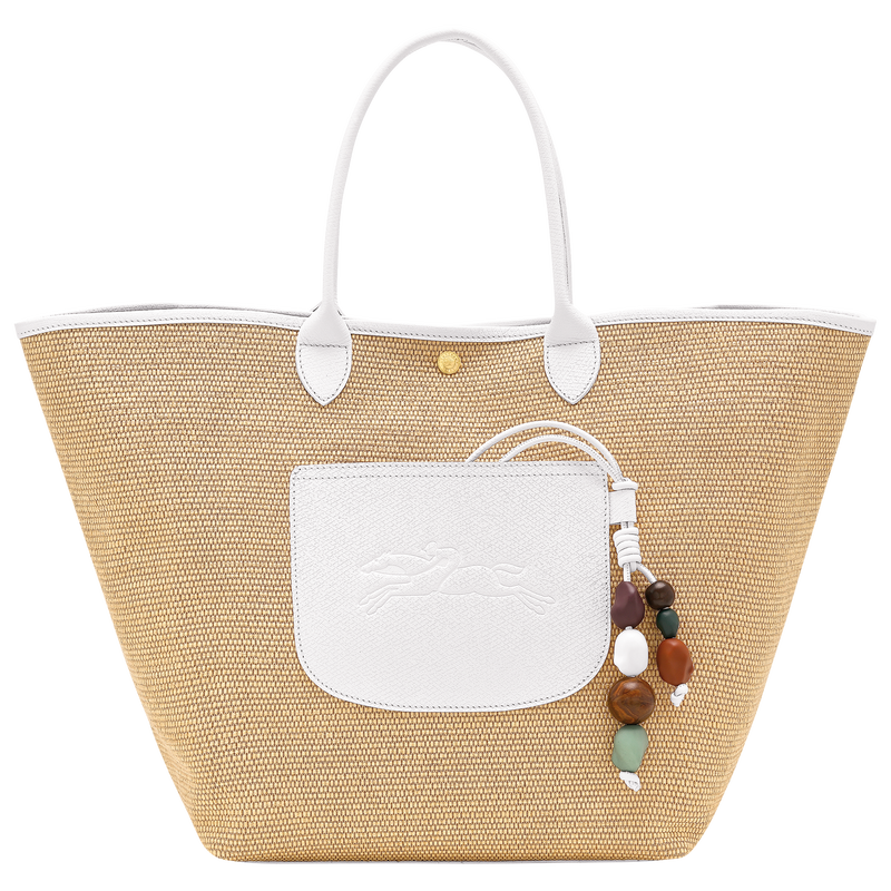 Le Pliage Collection M Basket bag White - Canvas