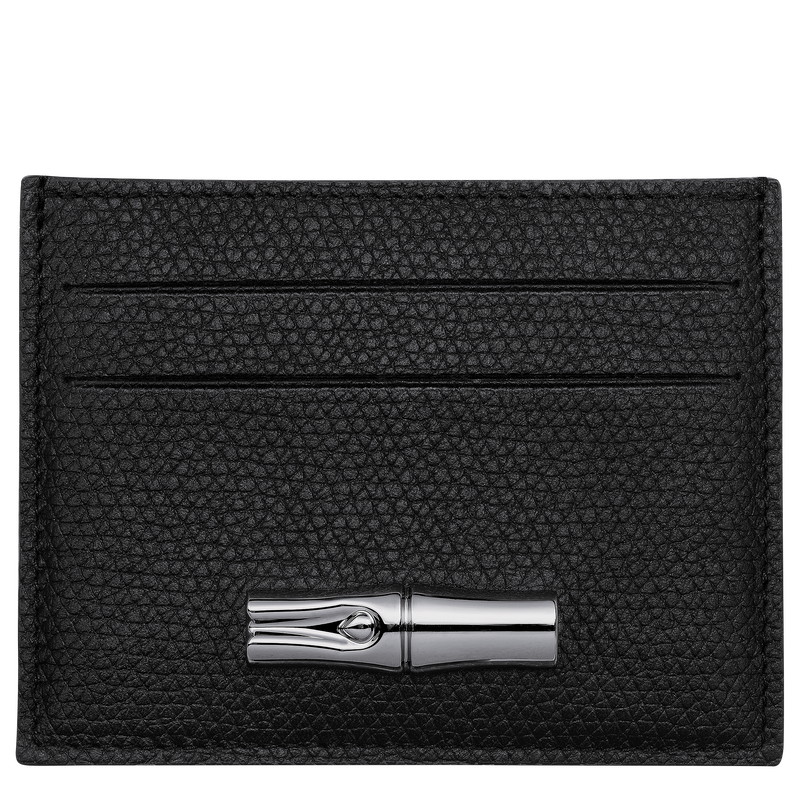 Le Roseau Card holder Black - Leather