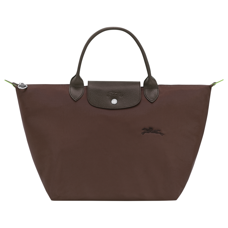 Le Pliage Green M Handbag Mocha - Recycled canvas