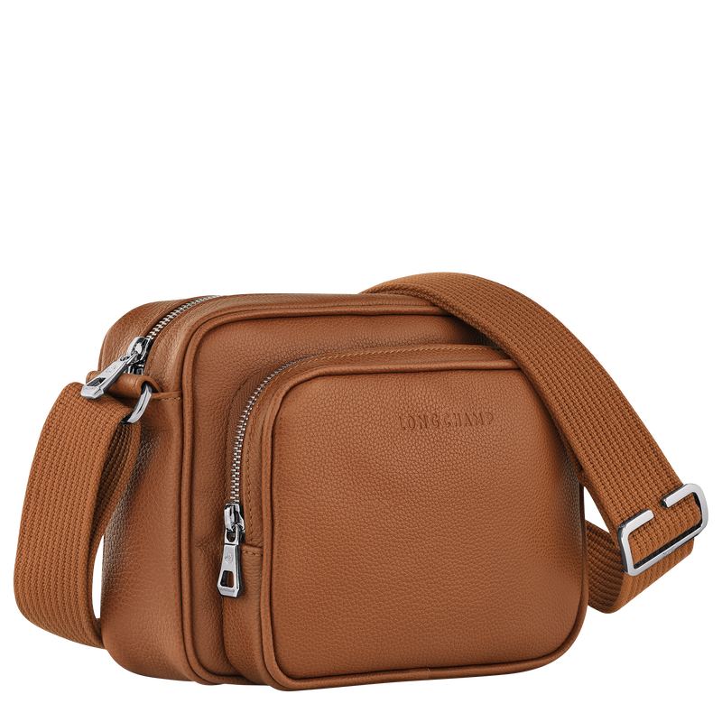 Le Foulonné S Camera bag Caramel - Leather