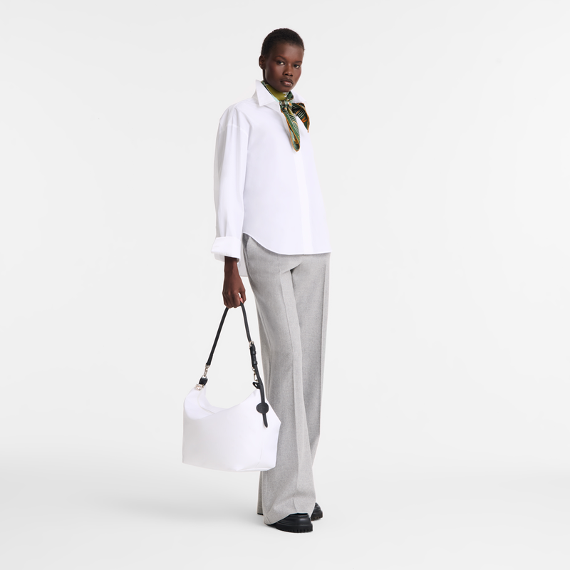 Le Slouchy M Hobo bag White - Canvas