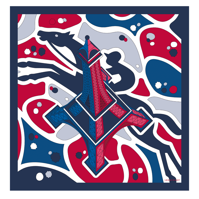 Equestrian Tower Silk scarf 70 Red - Silk