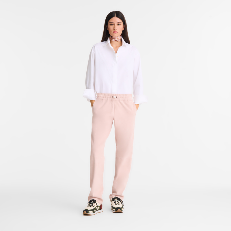 Leather straight pants Pink - Leather
