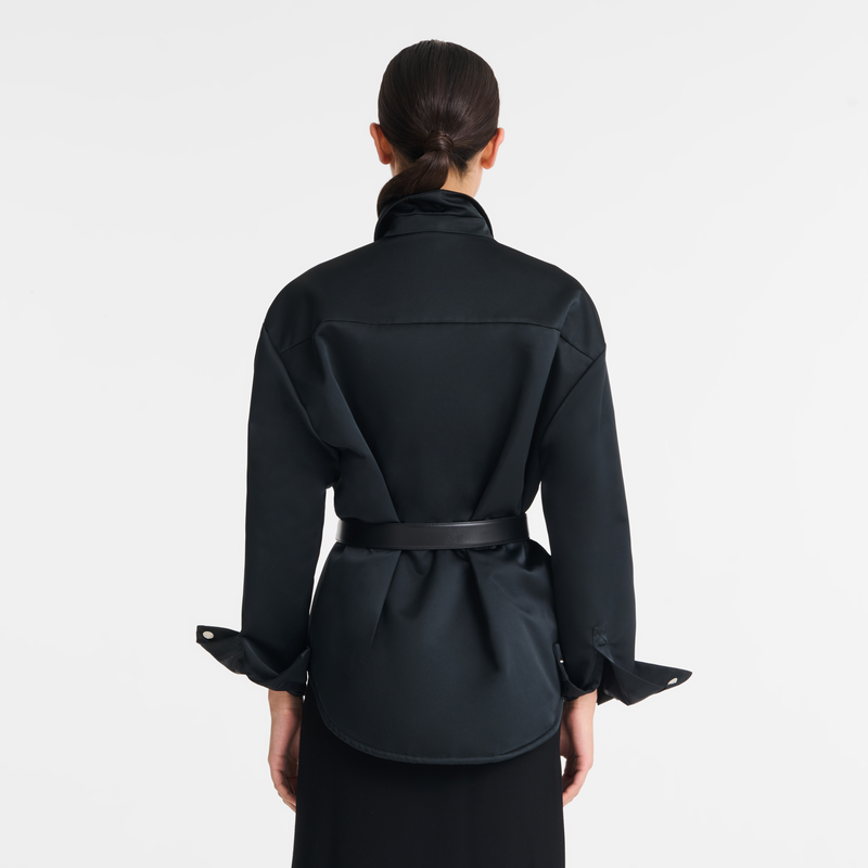 Shirt Black - Techno satin