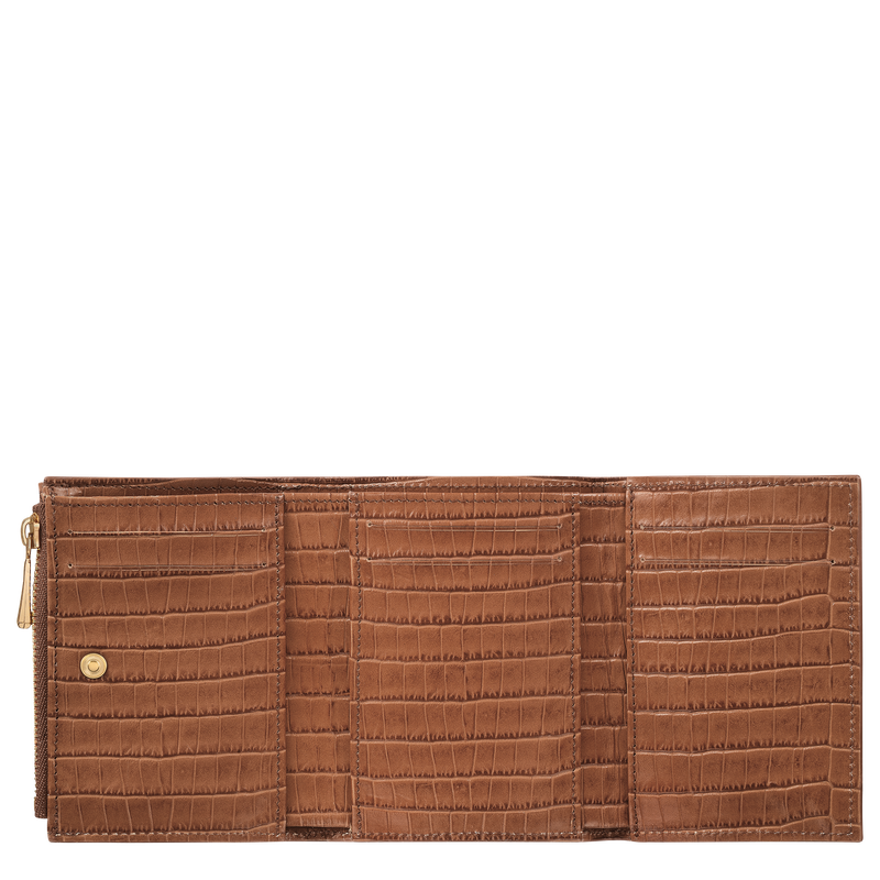 Longchamp Pocket Compact wallet Cashew - Leather