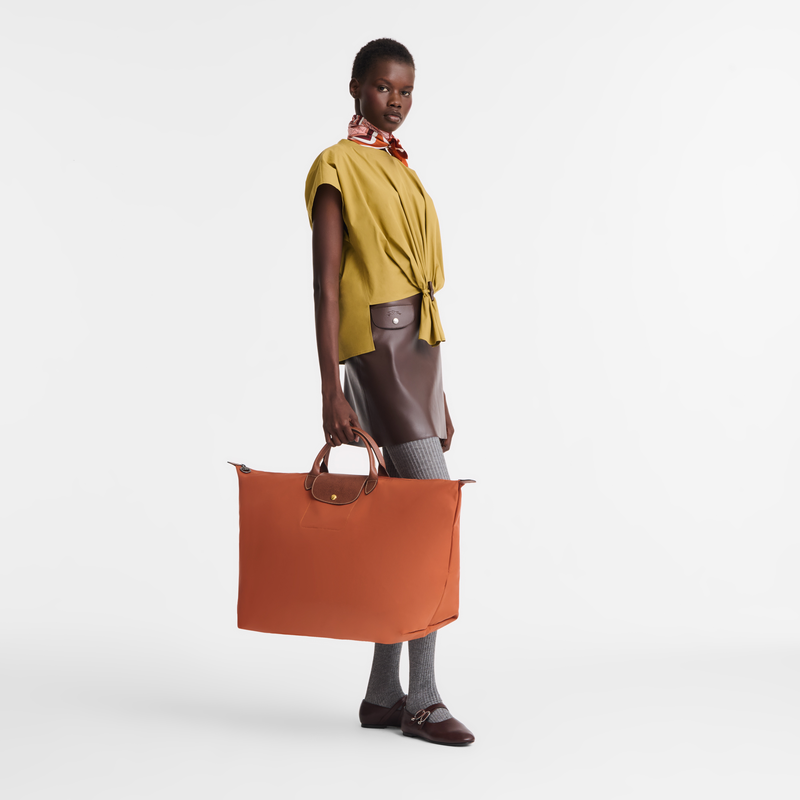 Le Pliage Original XL Travel bag Brick - Recycled canvas